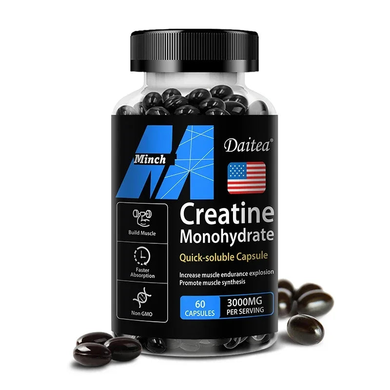 Daitea Creatine 3000 mg Monohydrate - Strength, Muscle, Performance Keto-Friendly Adult Nutritional Supplement