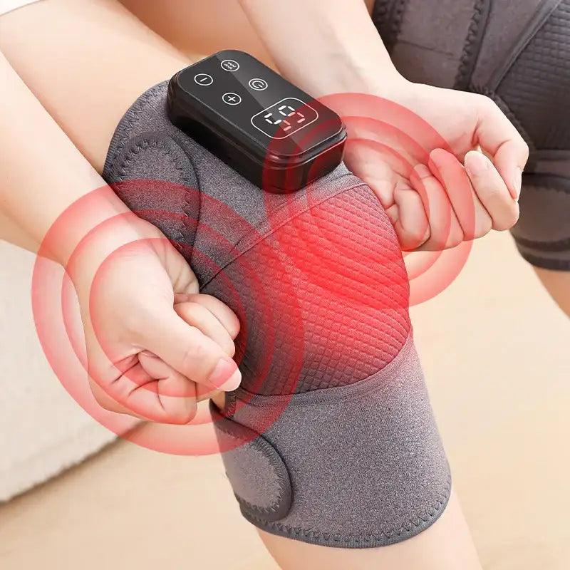 Electric Heated Vibrating Knee Massager Hot Compress Therapy Device for Muscle Relaxation & Joint Protection-1cps
