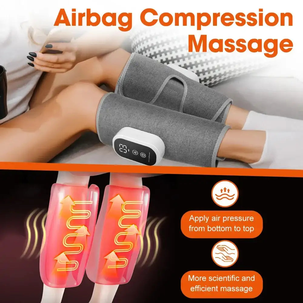 Electric Leg Calf Massager 3 Modes Wireless 360° Air Pressure Leg Massage Airbag Vibration Wireless Leg Massage Muscle Relax