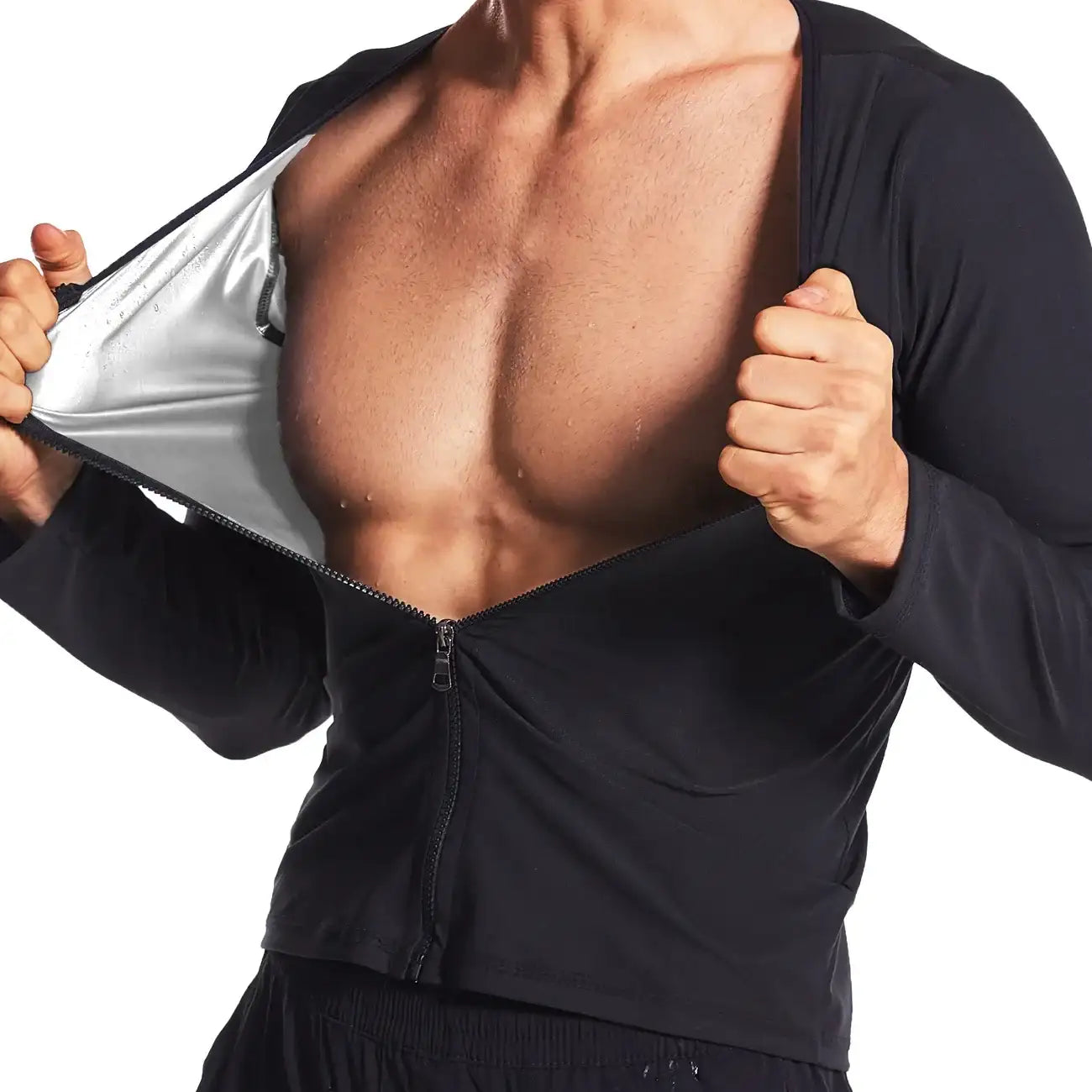 Men's Sauna Suit Shirt - Heat Trapping Sweat Compression Shirt, Shapewear Top, Gym Exercise Versatile Shaper Waist Trainer