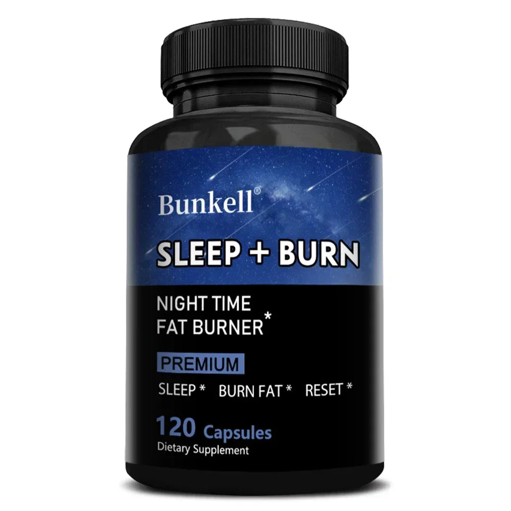 Night Fat Burner and Sleep Supplement - Boost Metabolism and Burn Fat Effectively, Weight Management, with Melatonin