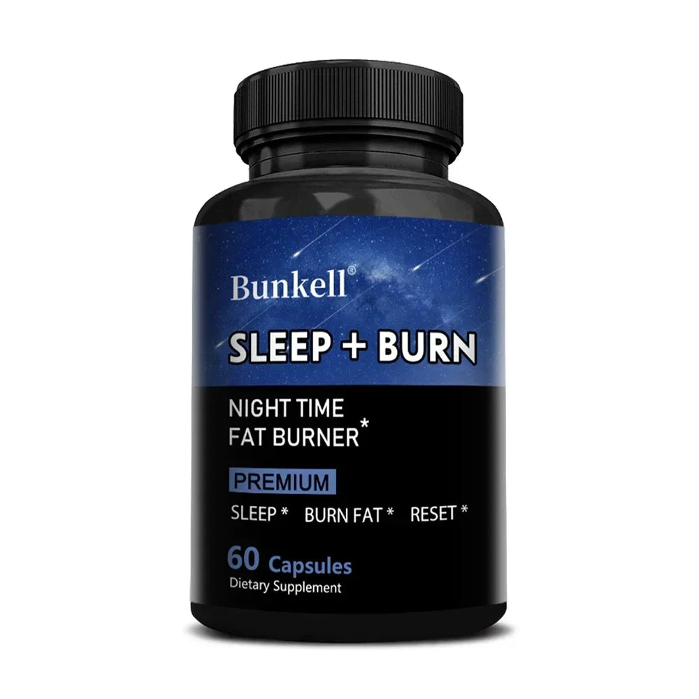 Night Fat Burner and Sleep Supplement - Boost Metabolism and Burn Fat Effectively, Weight Management, with Melatonin