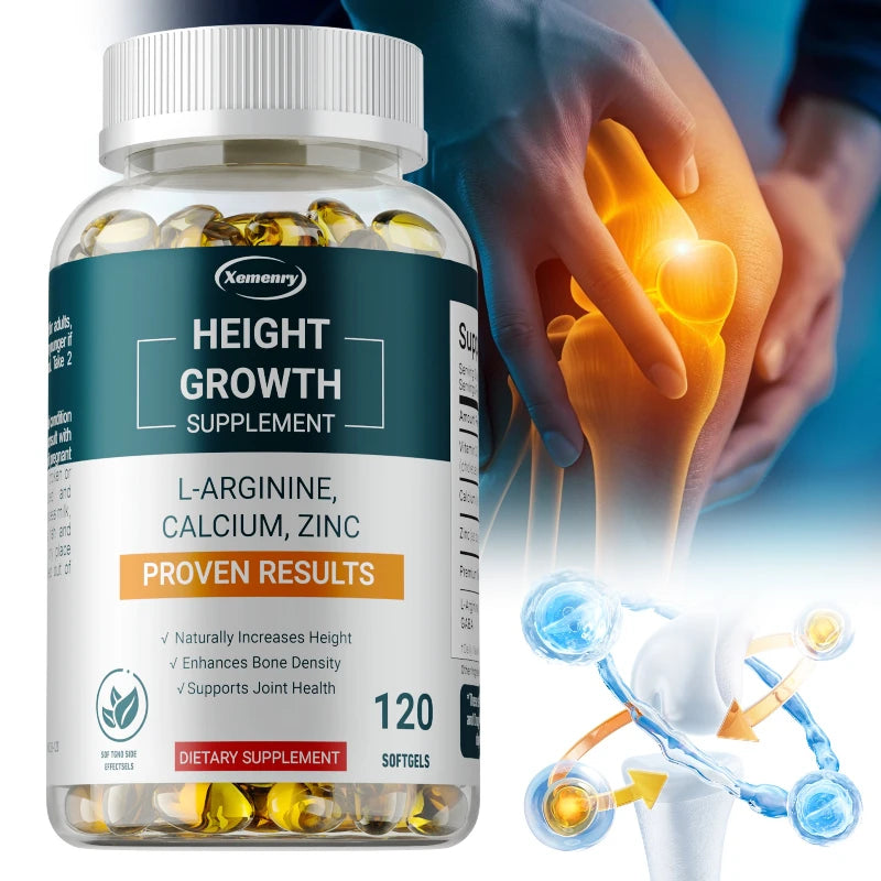 Height Growth Supplements - with Vitamins and Calcium Zinc Improves Bone Strength, Promotes Growth and Improve Immunity