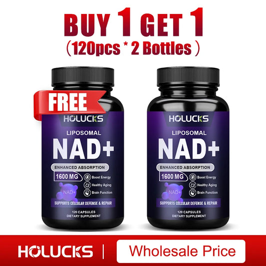 NAD+ Supplement - with Resveratrol, Enhances Cellular Vitality, Cell Repair, Anti-Aging, Antioxidant, Improves Energy, Focus