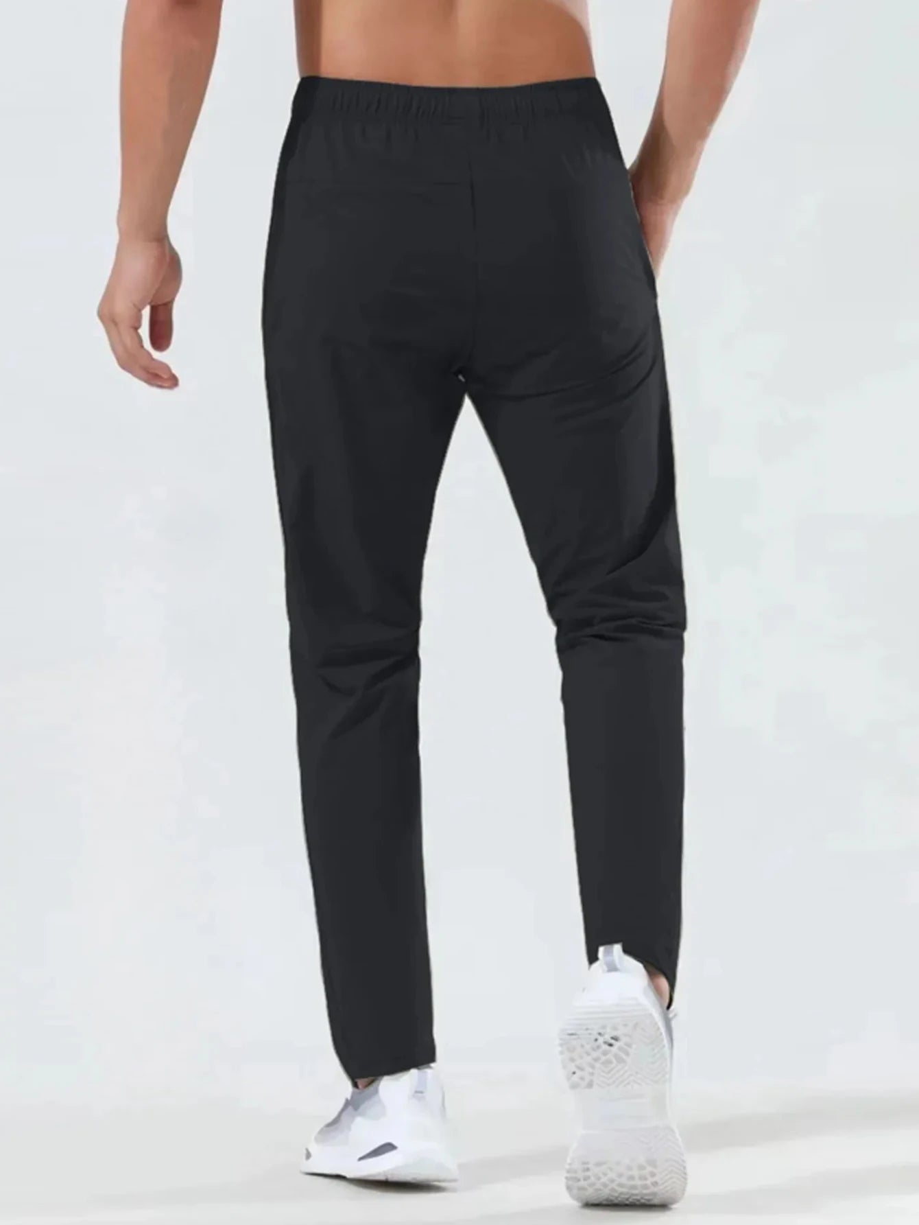 Men's Quick-drying Breathable Waist Drawstring Joggers, Chic High Stretch Sports Pantst For Fitness