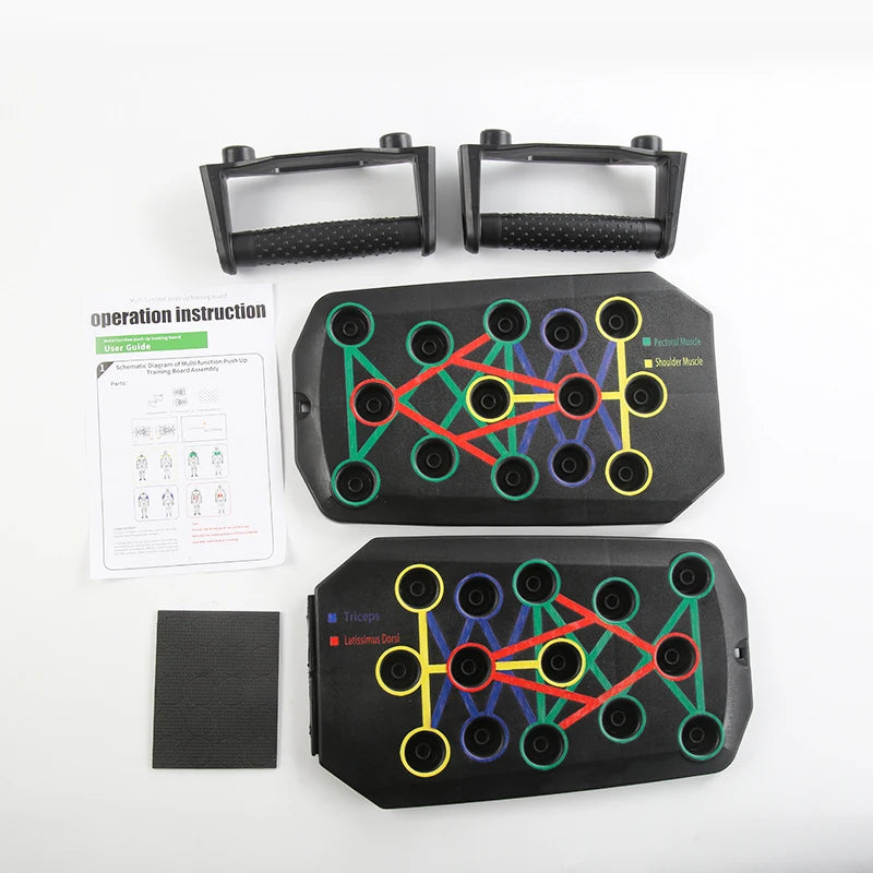Portable Foldable Push-up Board Set With Handles Multifunctional Fitness Equipment For Chest Abdomen Arms Back Training