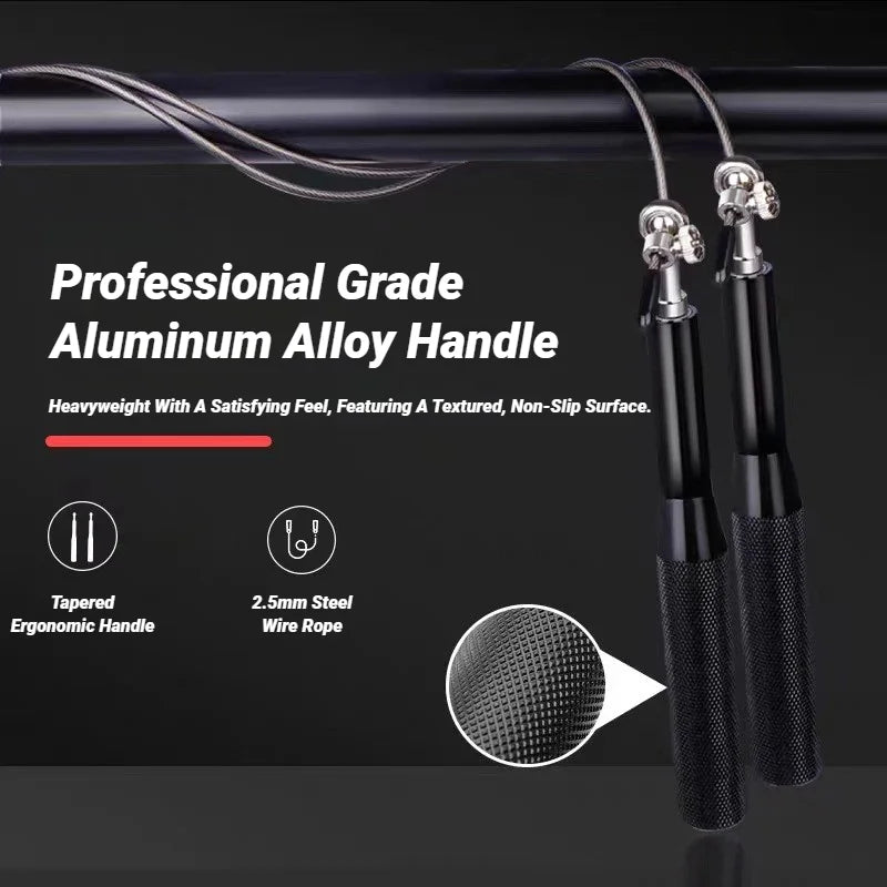Adjustable Aluminum Handle Wire Rope Skipping  Alloy Genus Sports Fitness Supplies Bearing High Fast Speed Jump