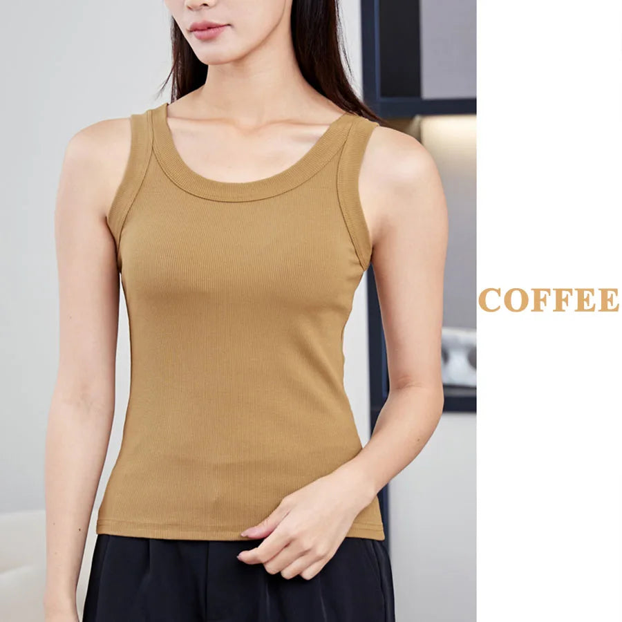 Sexy Tank Tops Women Running Sports Soft Solid Modal Screw Thread High Elasticity Slim Comfortable Vest Top Lady Girls 9 Colors