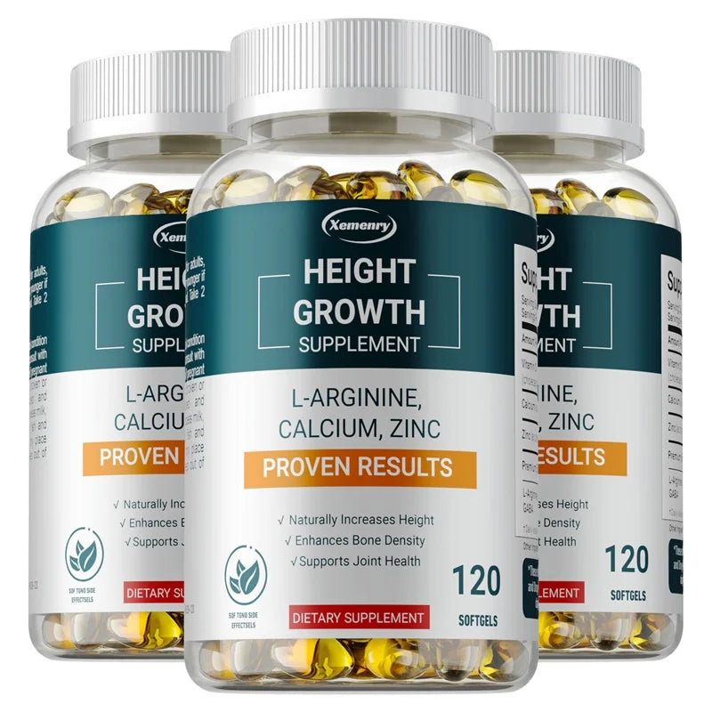 Height Growth Supplements - with Vitamins and Calcium Zinc Improves Bone Strength, Promotes Growth and Improve Immunity