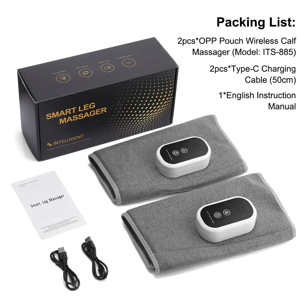 Electric Leg Calf Massager 3 Modes Wireless 360° Air Pressure Leg Massage Airbag Vibration Wireless Leg Massage Muscle Relax