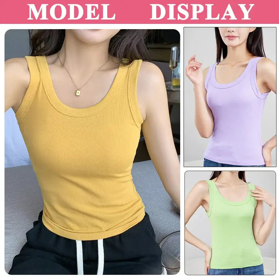 Sexy Tank Tops Women Running Sports Soft Solid Modal Screw Thread High Elasticity Slim Comfortable Vest Top Lady Girls 9 Colors