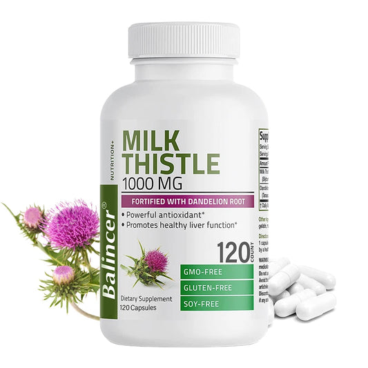 Natural Milk Thistle Supplement - Detoxifying and Cleansing for Men and Women, Liver Health and Supports Liver Function