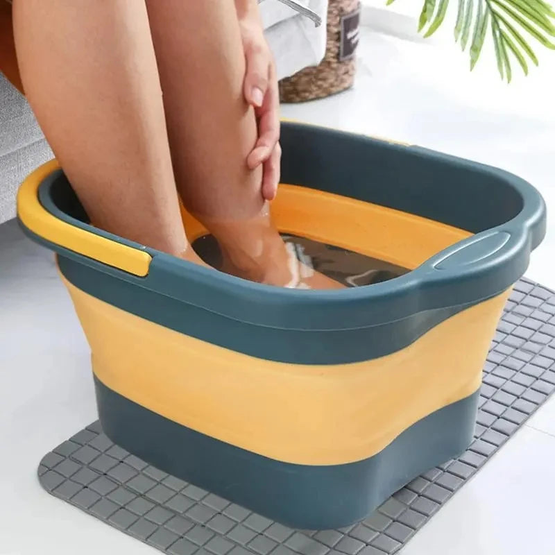 Foldable Footbath Massage Bucket Soaking Bucket Folding Basin Spa Foot Bath Bucket Household Sauna Bathtub Pedicure Bath Bathtub