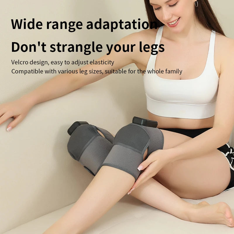Electric Heated Vibrating Knee Massager Hot Compress Therapy Device for Muscle Relaxation & Joint Protection-1cps