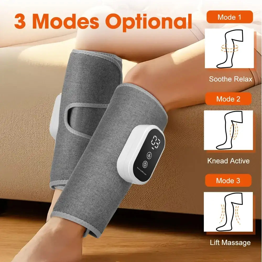 Electric Leg Calf Massager 3 Modes Wireless 360° Air Pressure Leg Massage Airbag Vibration Wireless Leg Massage Muscle Relax