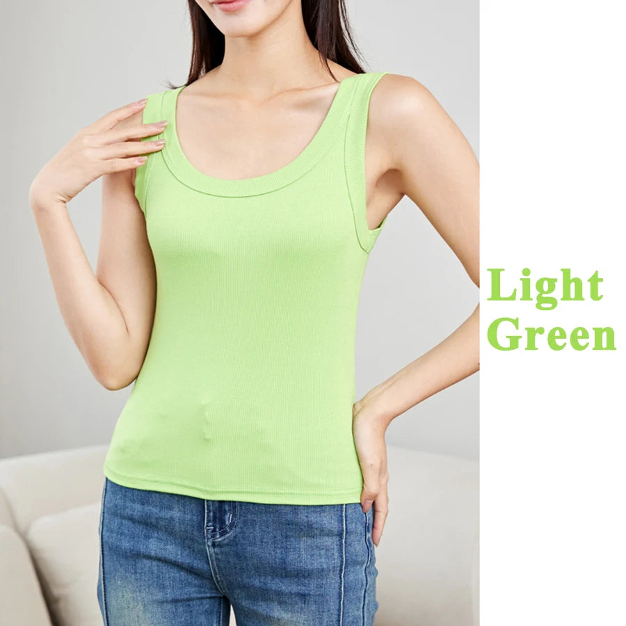 Sexy Tank Tops Women Running Sports Soft Solid Modal Screw Thread High Elasticity Slim Comfortable Vest Top Lady Girls 9 Colors