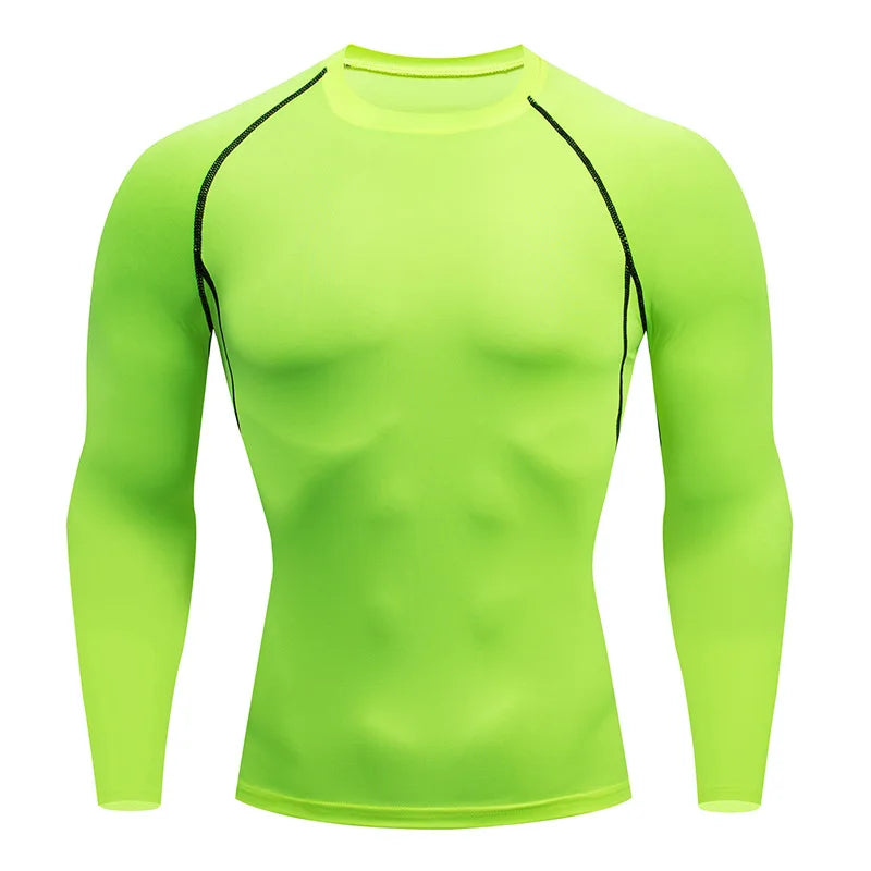 Men's Workout Compression Shirt Turtleneck Long Sleeve Rash Guard Gym Base Layer Athletic Undershirt Gear Sports Shirt