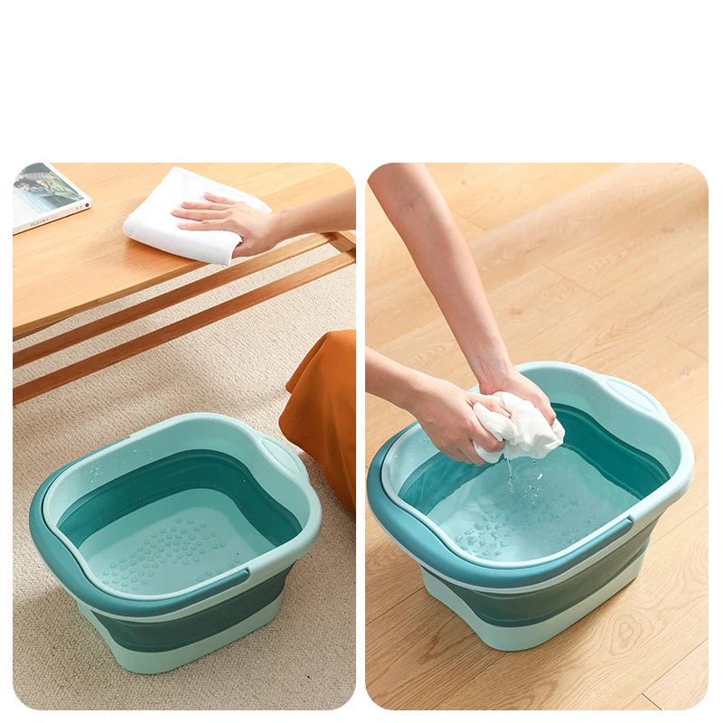 Foldable Footbath Massage Bucket Soaking Bucket Folding Basin Spa Foot Bath Bucket Household Sauna Bathtub Pedicure Bath Bathtub